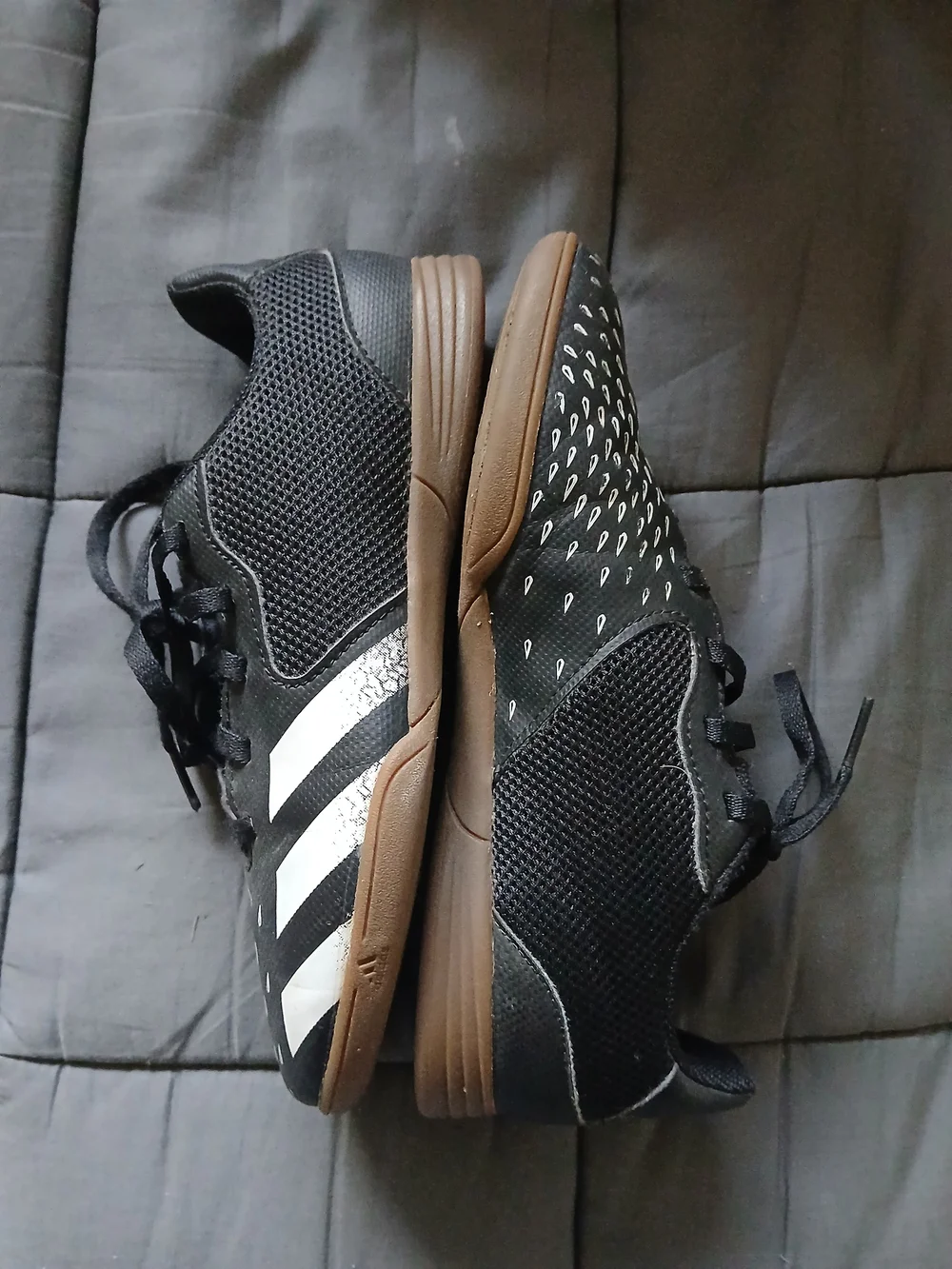 Kids Adidas Black Soccer Sneakers Size 4